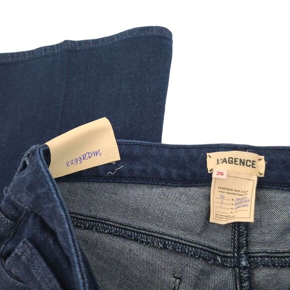 L’Agence Revolve Elysee Low Rise Flare Jeans Indigo Size 26 - Picture 6 of 8